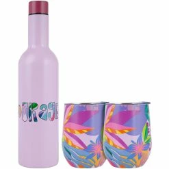 Maxwell and Williams Kasey Rainbow Be Fierce Double Wall Insulated Wine Set Courageous 3pc Gift Boxed