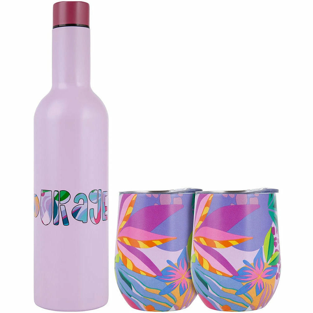 Maxwell and Williams Kasey Rainbow Be Fierce Double Wall Insulated Wine Set Courageous 3pc Gift Boxed 3 Maxwell and Williams Kasey Rainbow Be Fierce Double Wall Insulated Wine Set Courageous 3pc Gift Boxed