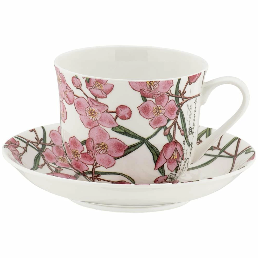 Maxwell and Williams Royal Botanic Gardens Australian Botanics Breakfast Cup & Saucer 450ML Boronia Gift Boxed 3 Maxwell and Williams Royal Botanic Gardens Australian Botanics Breakfast Cup & Saucer 450ML Boronia Gift Boxed