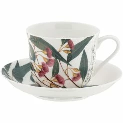 Maxwell and Williams Royal Botanic Gardens Australian Botanics Breakfast Cup & Saucer 450ML Flowering Gum Gift Boxed
