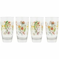 Maxwell and Williams Royal Botanic Gardens Native Blooms Glass Tumbler 400ML Set of 4 Gift Boxed