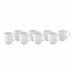 Maxwell and Williams Radiance Mug 400ml Set of 8 White Gift Boxed