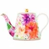 Maxwell and Williams Teas and Cs Dahlia Daze Teapot With Infuser 500ML Sky Gift Boxed
