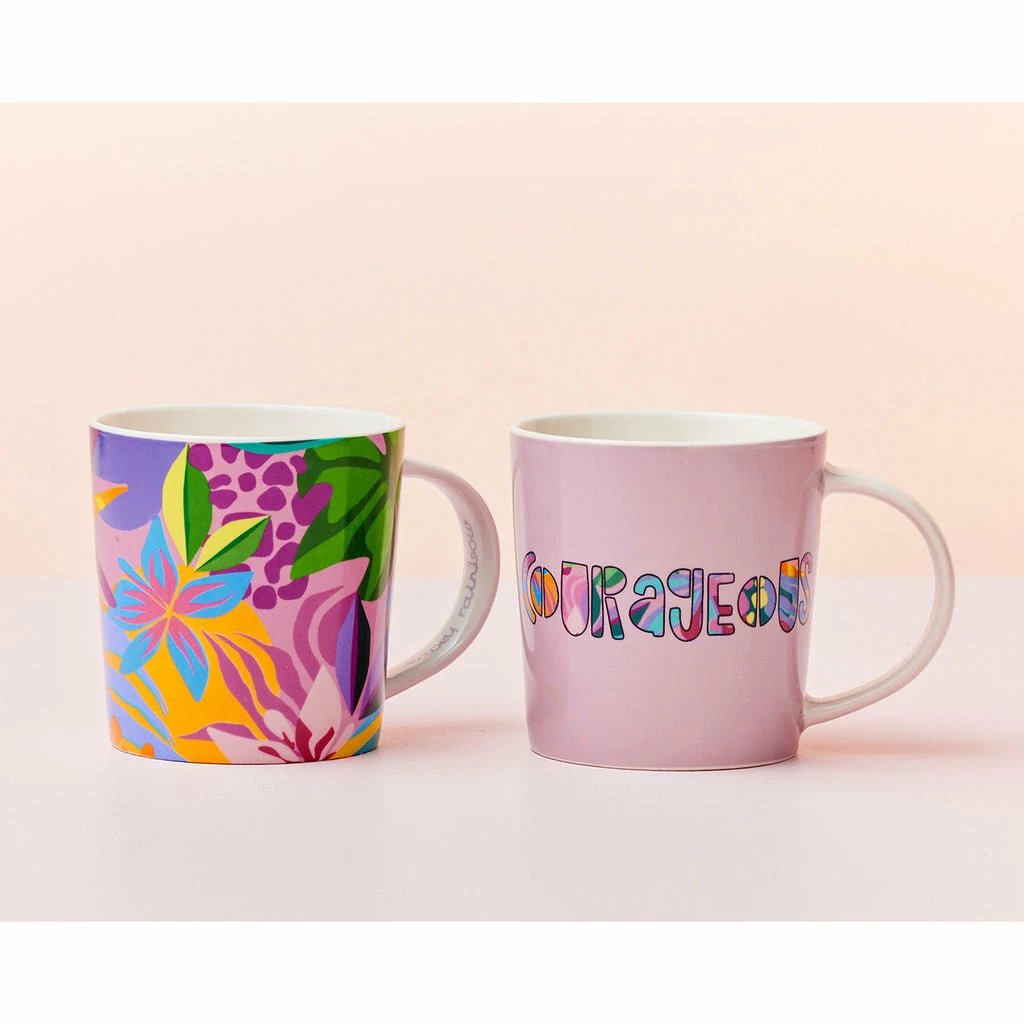 Maxwell and Williams Kasey Rainbow Be Fierce Mug Set of 2 380ML Courageous Gift Boxed 4 Maxwell and Williams Kasey Rainbow Be Fierce Mug Set of 2 380ML Courageous Gift Boxed - Image 2