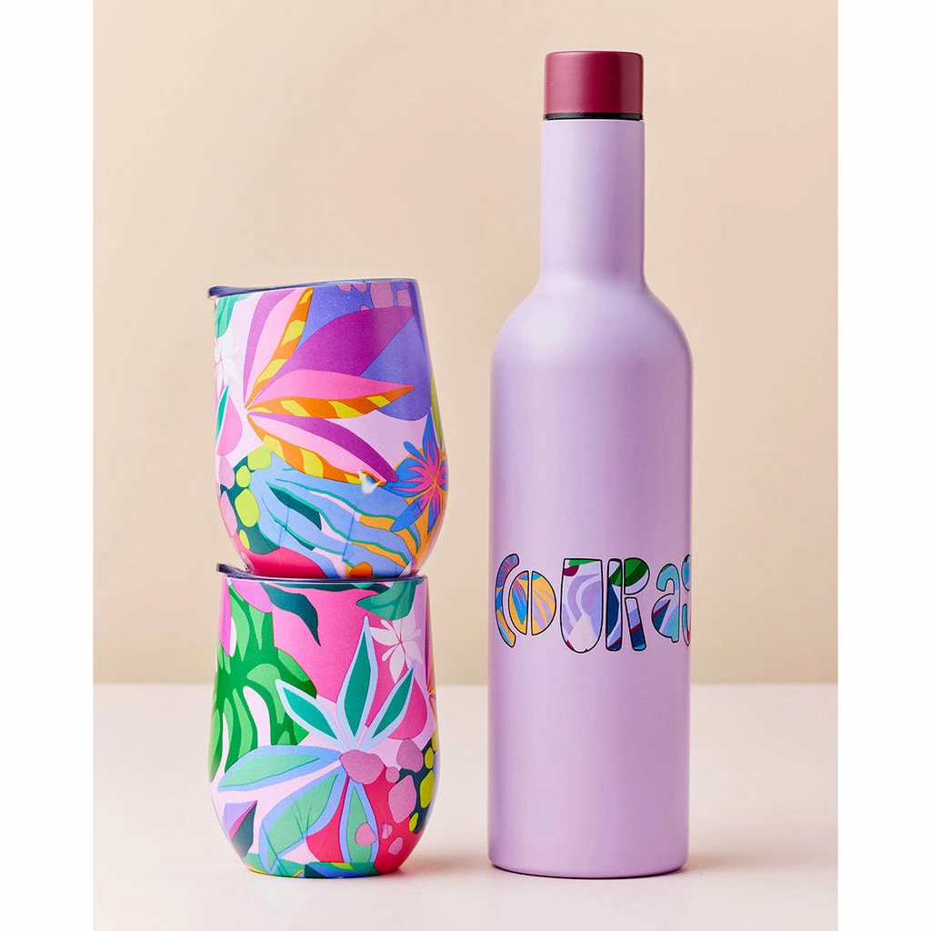 Maxwell and Williams Kasey Rainbow Be Fierce Double Wall Insulated Wine Set Courageous 3pc Gift Boxed 4 Maxwell and Williams Kasey Rainbow Be Fierce Double Wall Insulated Wine Set Courageous 3pc Gift Boxed - Image 2