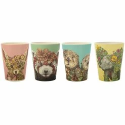 Maxwell and Williams Marini Ferlazzo Wild Planet Bamboo Tumbler 275ml Set of 4 Assorted