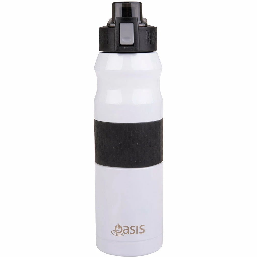 Oasis Insulated Flip-Top Sports Bottle 600ml White 3 Oasis Insulated Flip-Top Sports Bottle 600ml White