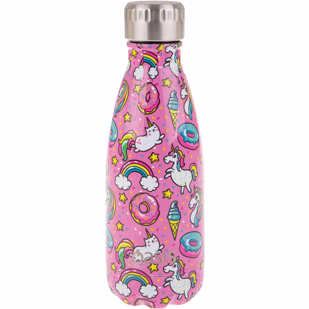 Oasis Insulated Drink Bottle 350ml Unicorns 3 Oasis Insulated Drink Bottle 350ml Unicorns