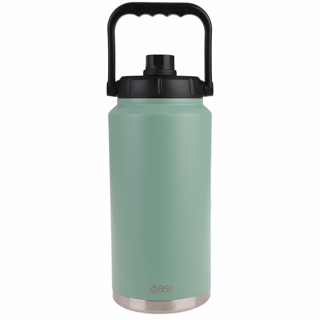 Oasis Stainless Steel Double Wall Insulated Jug w/ Carry Handle 3.8 Litre - Sage Green 3 Oasis Stainless Steel Double Wall Insulated Jug w/ Carry Handle 3.8 Litre - Sage Green