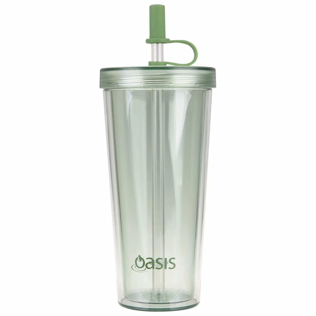 Oasis Double Wall Smoothie Tumbler With Straw Green Apple 3 Oasis Double Wall Smoothie Tumbler With Straw Green Apple
