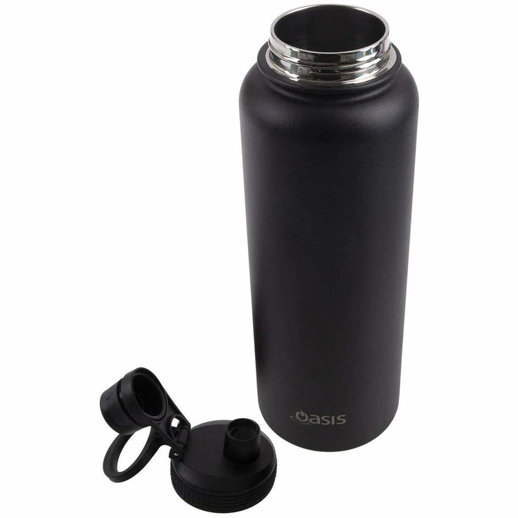 Oasis Insulated Challenger Bottle with Screw Cap 1.1L Black 5 Oasis Insulated Challenger Bottle with Screw Cap 1.1L Black - Image 3