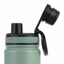 Oasis Insulated Challenger Bottle with Screw Cap 550ml Sage Green -Drinkware Shop OasisInsulatedChallengerBottlewScrewCapSageGreen8896 1SG f 1024x1024