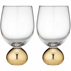 TEMPA Astrid Gold Set of 2 Wine Glass