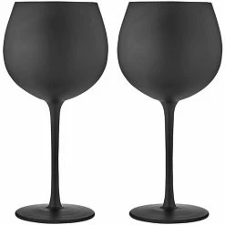 TEMPA Aurora Matte Black Set of 2 Gin Glass