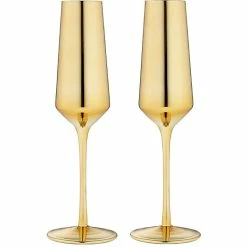 TEMPA Aurora Gold Set of 2 Champagne Glass