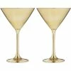 TEMPA Aurora Gold Set of 2 Martini Glass -Drinkware Shop Tempa Aurora Glassware Matchbox AuroraMartiniGlass gold 1024x1024