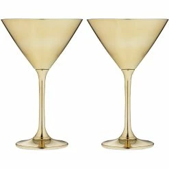 TEMPA Aurora Gold Set of 2 Martini Glass