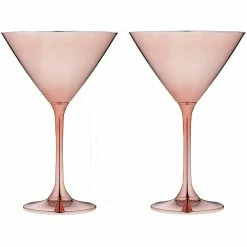 TEMPA Aurora Rose Set of 2 Martini Glass