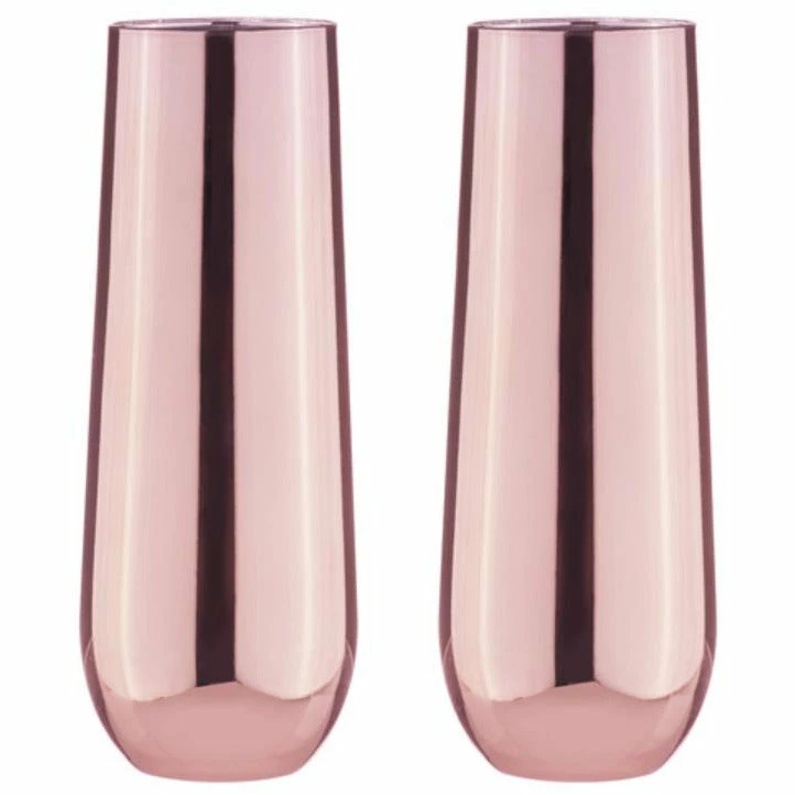 TEMPA Aurora Rose 2pk Stemless Champagne Glass 3 TEMPA Aurora Rose 2pk Stemless Champagne Glass