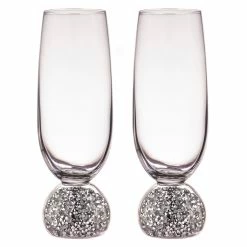 TEMPA Kiara Silver 2pk Champagne Glass
