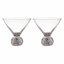 TEMPA Kiara Silver 2pk Martini Glass