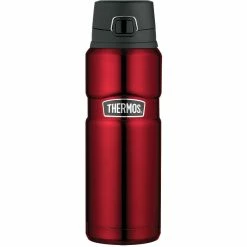 Thermos Stainless King Vacuum Insulated Bottle with Flip Lid 710ml - Red