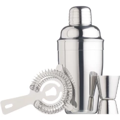 BarCraft Cocktail Kit 500ML 3 Piece Stainless Steel Gift Boxed
