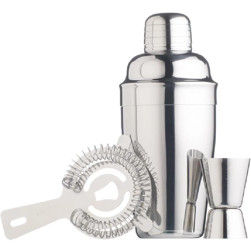 BarCraft Cocktail Kit 500ML 3 Piece Stainless Steel Gift Boxed 3 BarCraft Cocktail Kit 500ML 3 Piece Stainless Steel Gift Boxed